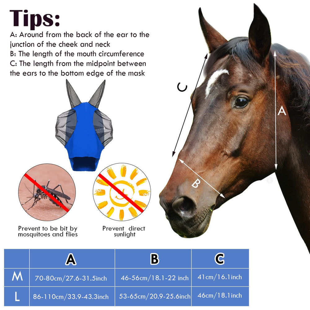 Frienda masque cheval conception trois dimensions pour un ajustement confortable et clair.