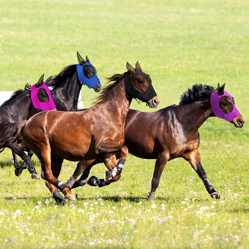 Frienda masque mouches chevaux emballage 4 masques pratique et économique pour l'écurie