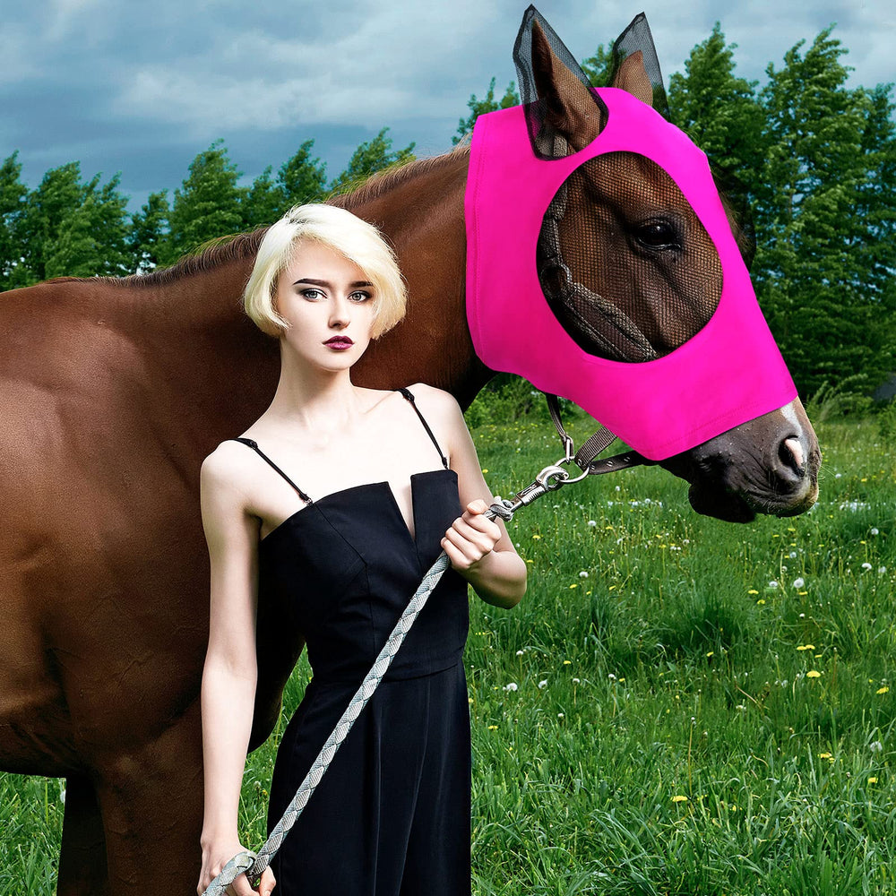 Frienda masque mouches chevaux tissu respirant évite la surchauffe et reste agréable