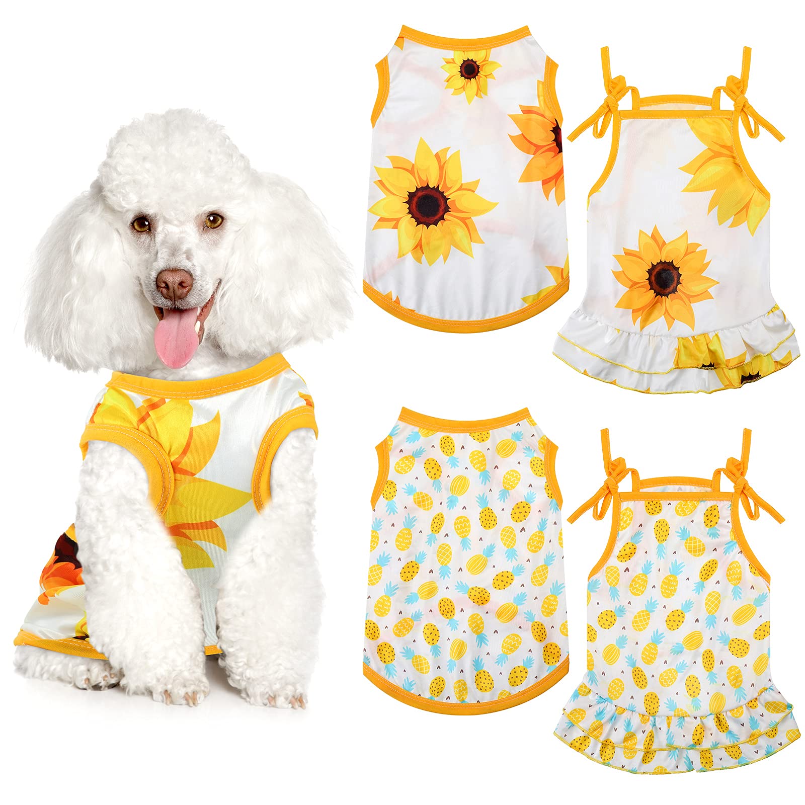 Frienda robe chien ananas douce, pour un style frais et agréable.