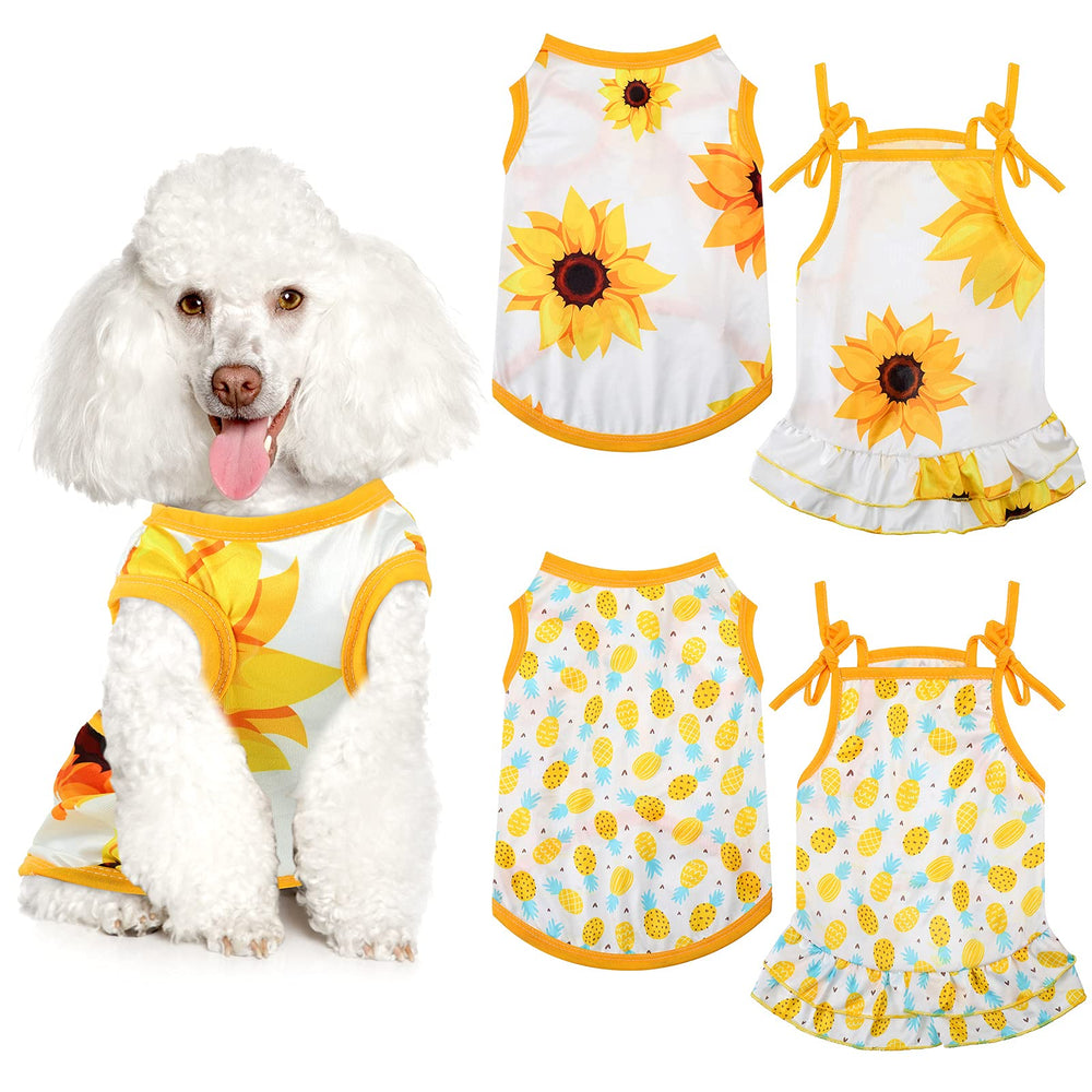 Robe Frienda pour chien motif ananas, style estival et confortable.