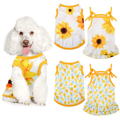 Robe Frienda pour chien motif ananas, style estival et confortable.
