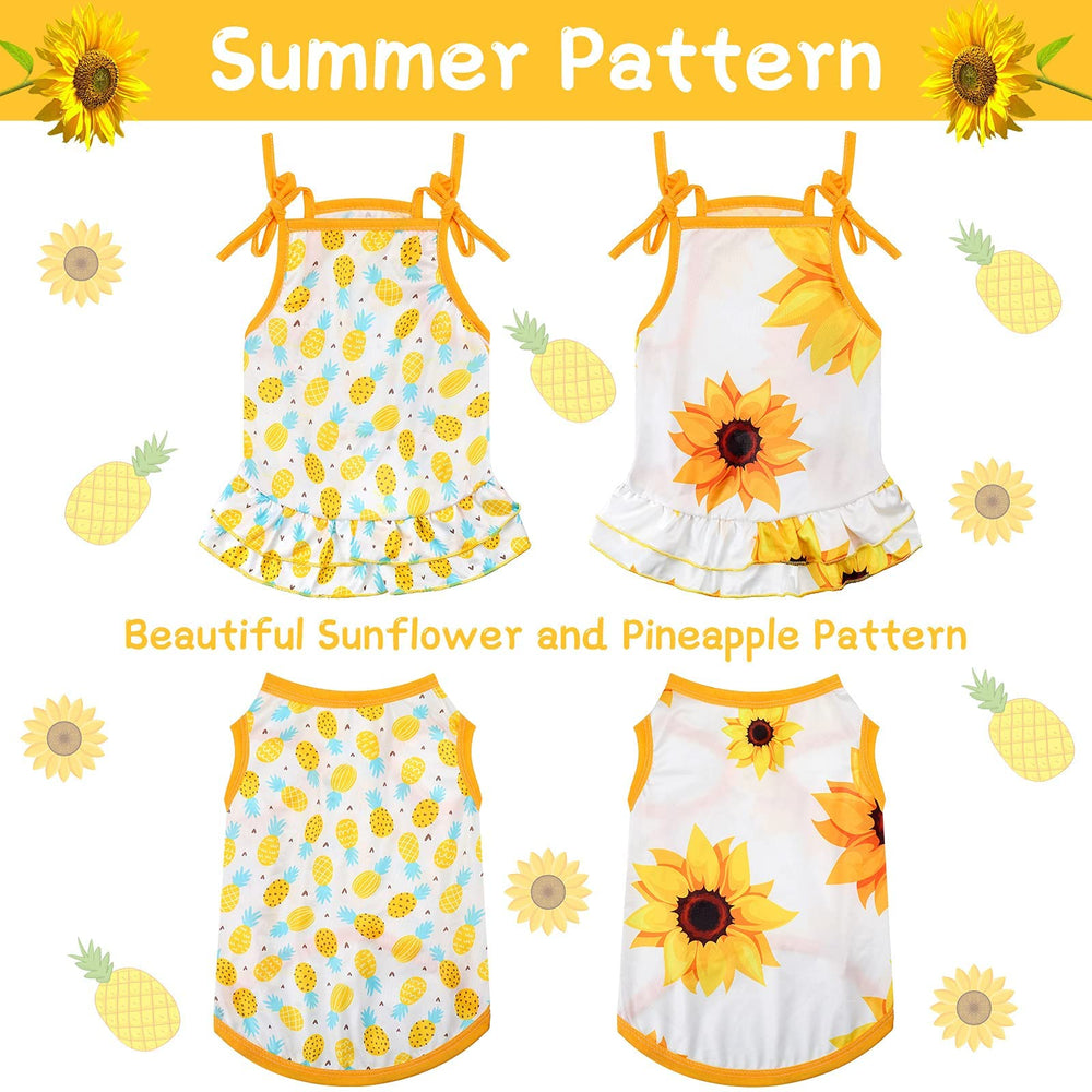 Frienda robe chien tournesol: couleur vive et allure chic pour sortir