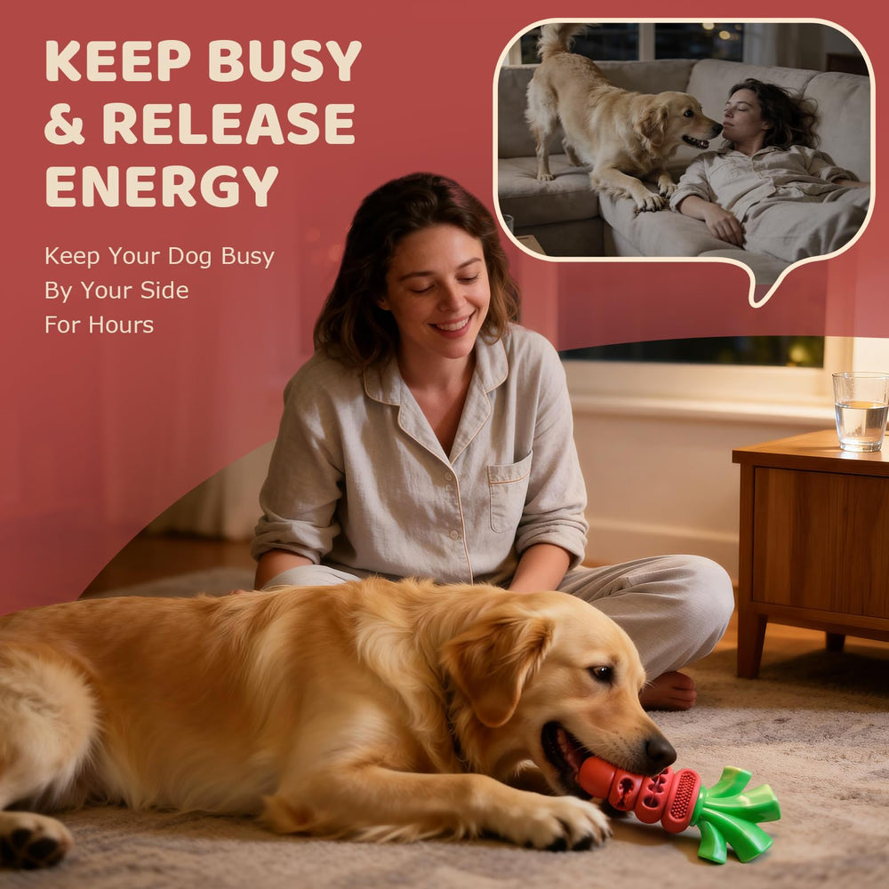 Jouet Frienhund nettoyage dent carotte rouge lors du jeu