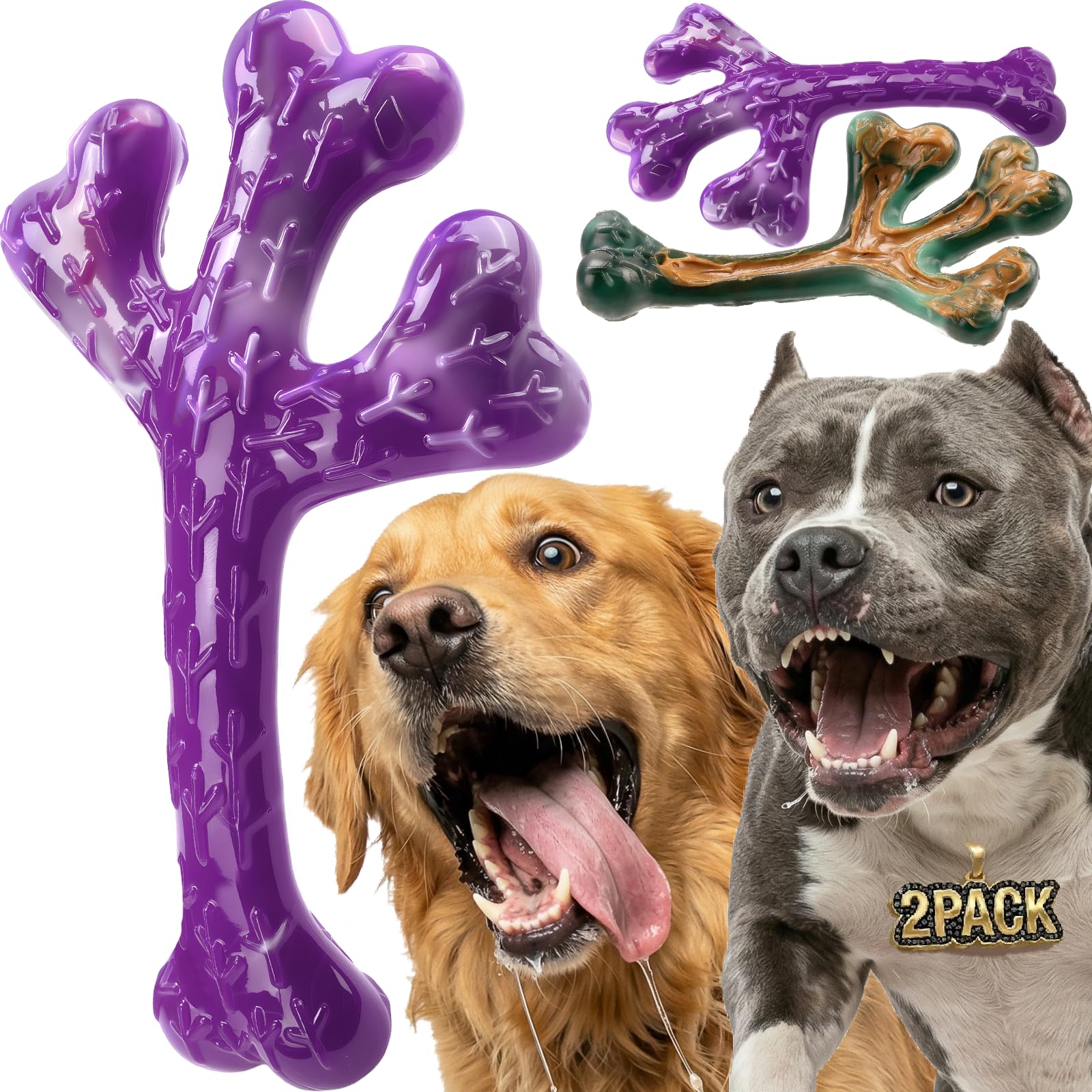 Jouet cactus XL en nylon Frienhund, pour mâcheurs puissants et durables.