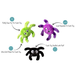 Fringe Creepy Crawly Spiders: araignée violette, idéal pour le lancer et rapporter en intérieur.