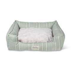 Lit Fringe Studio Block Stripe Sage poussiéreux pour petit chien ou chat