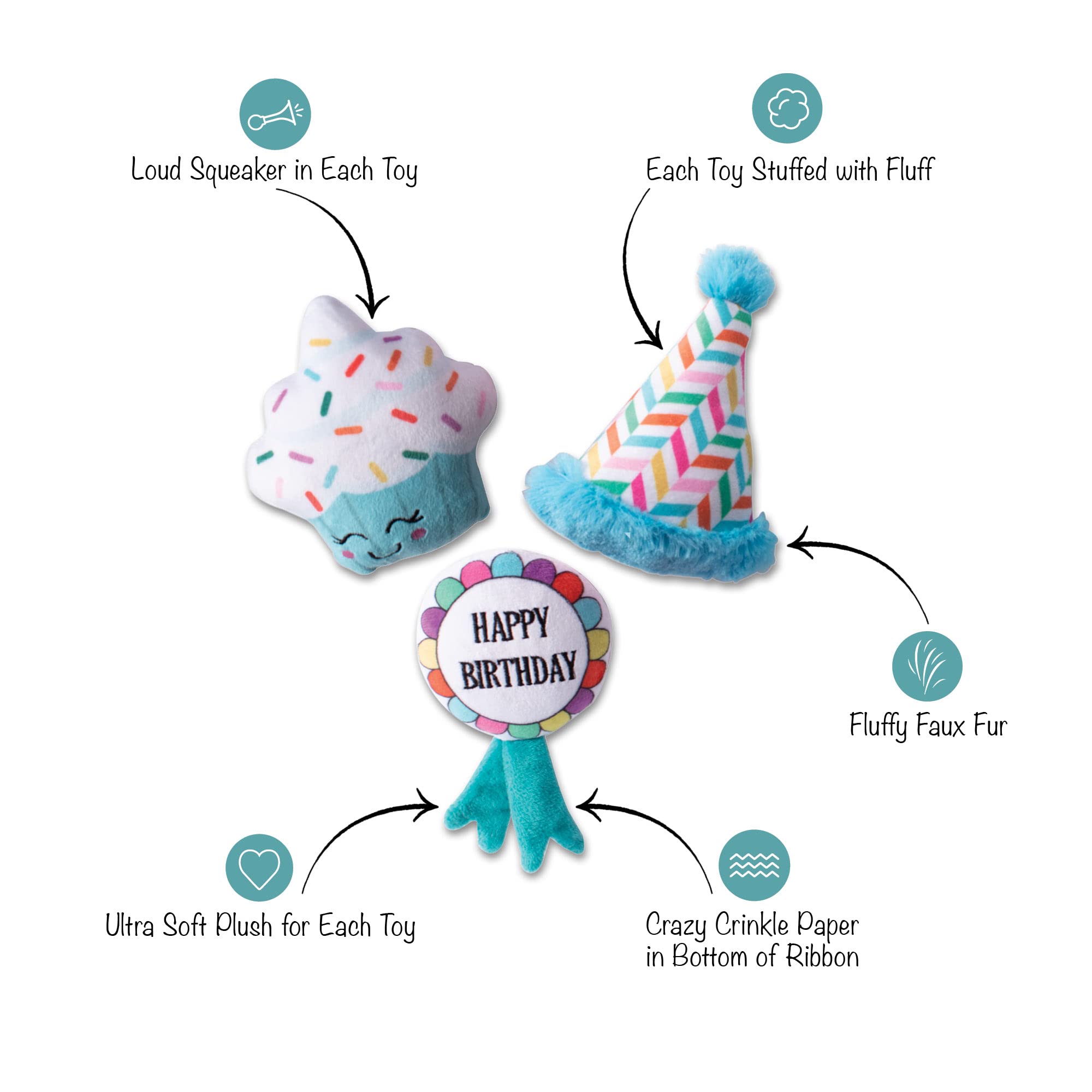 Jouet Fringe Happy Bark-Day pour petit chien, idéal pour le jeu et la stimulation mentale