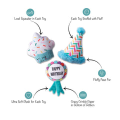 Jouet Fringe Happy Bark-Day pour petit chien, idéal pour le jeu et la stimulation mentale