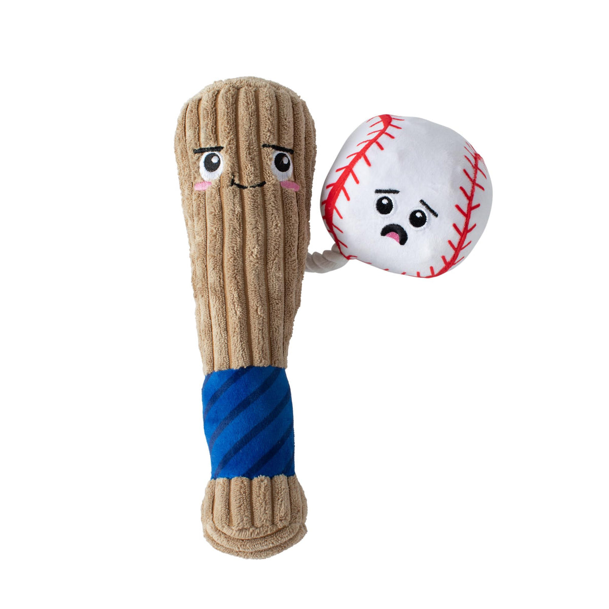 Fringe Studio jouet peluche chien : batte et corde, stimulation sonore.