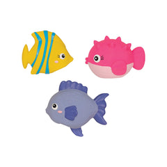 Jouet Fringe Stay Salty poisson jaune en latex naturel, idéal pour le jeu quotidien