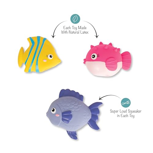 Jouet Fringe Stay Salty poisson violet en latex, parfait pour le jeu interactif et la stimulation auditive