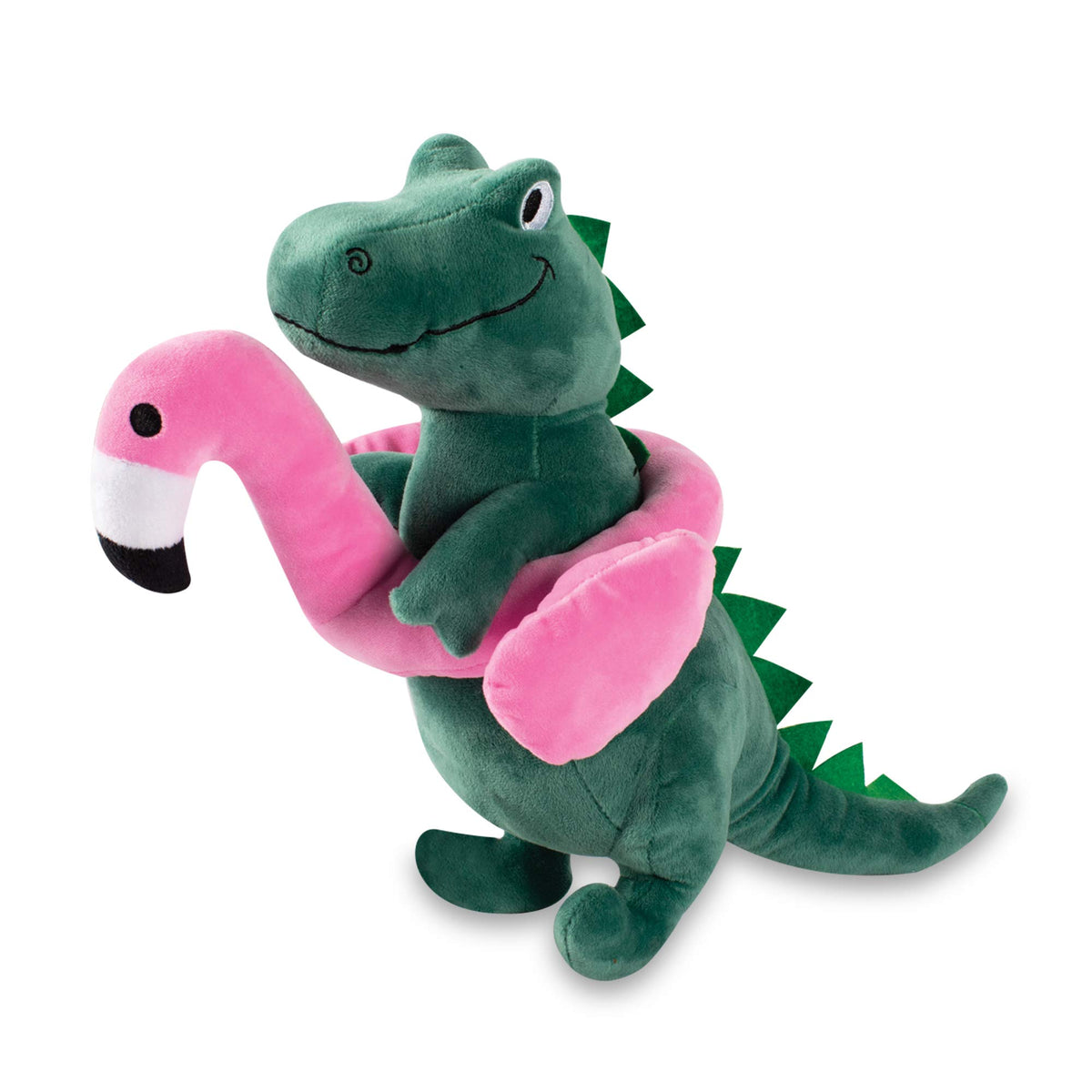 Fringe Studio grand jouet peluche design flamant-t-rex, idéal pour les jeux.