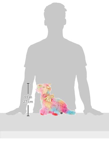 Peluche Fringe Studio dragon arc-en-ciel, idéale pour les jeux d'exploration et de tirage.