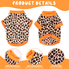 Pull Friofmuy rose à pois et leopard, style mignon pour balades hivernales