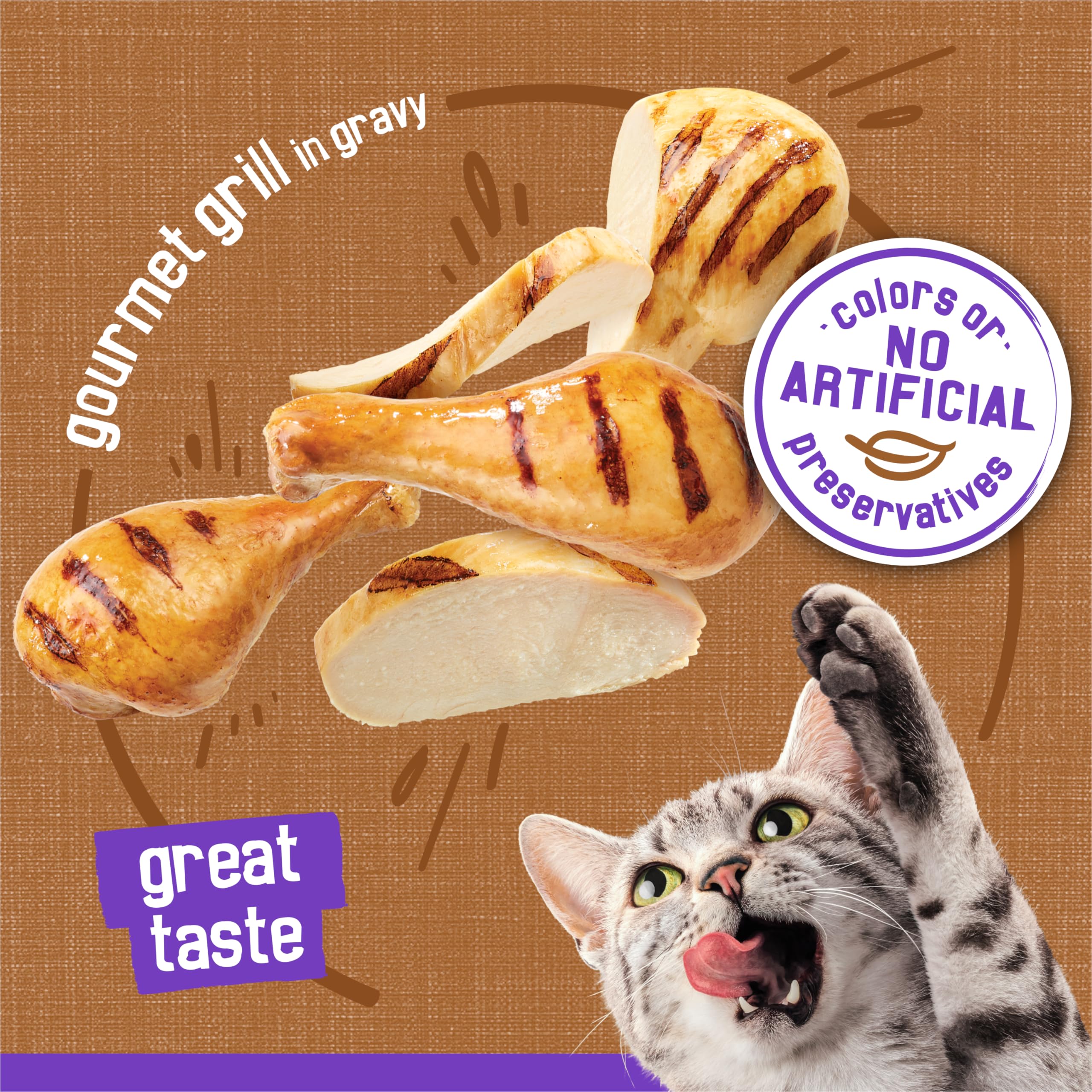 Arôme appétissant Friskies attirant le chat vers le bol.