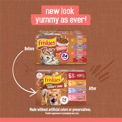 Friskies: boîte chat dinde, morceaux tendres pour variété de repas.