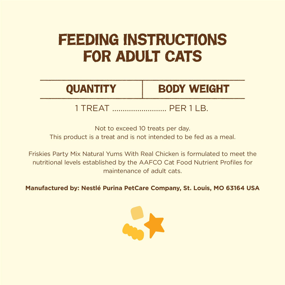 Friskies bouchées quotidiennes pour chat adulte, snack apprécié.