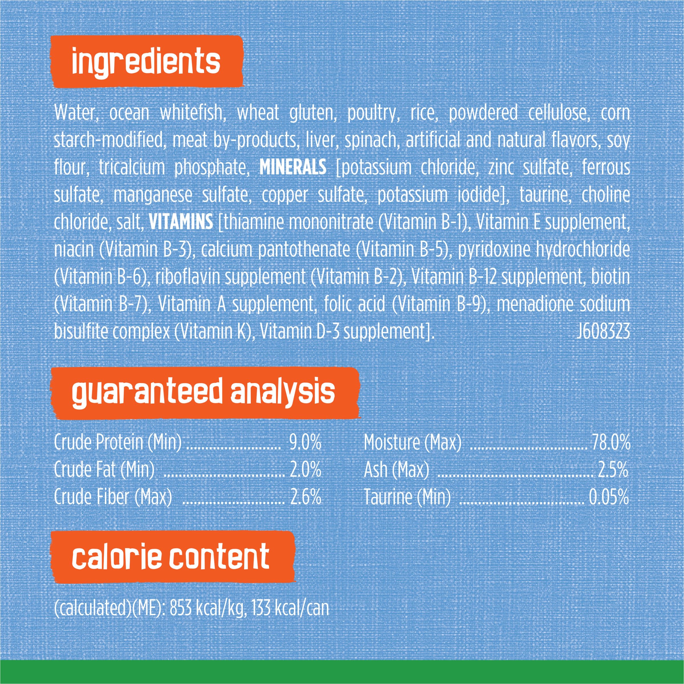Friskies Chat Sans colorants artificiels ni conservateurs.