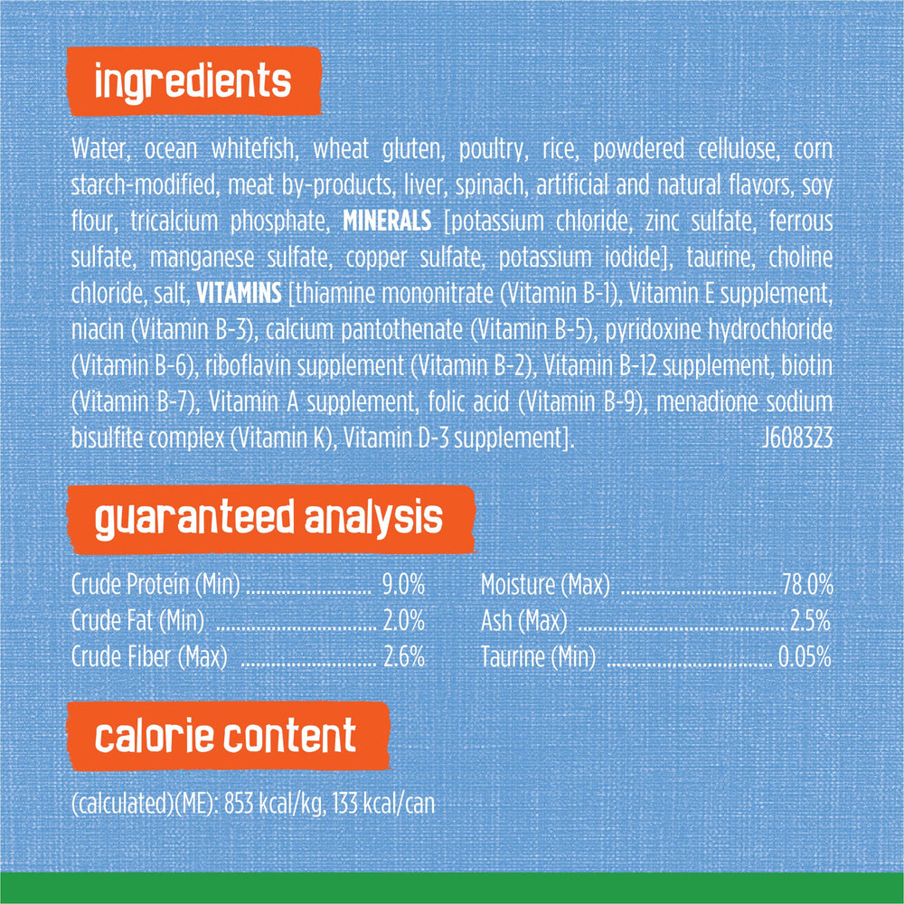 Friskies Chat Sans colorants artificiels ni conservateurs.