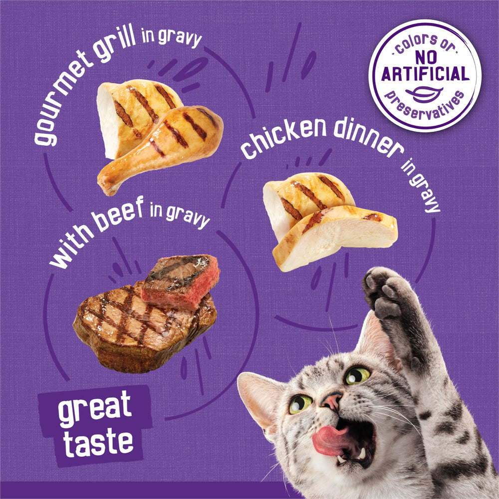 Emballage recyclable Friskies, pratique et responsable pour le repas humide.