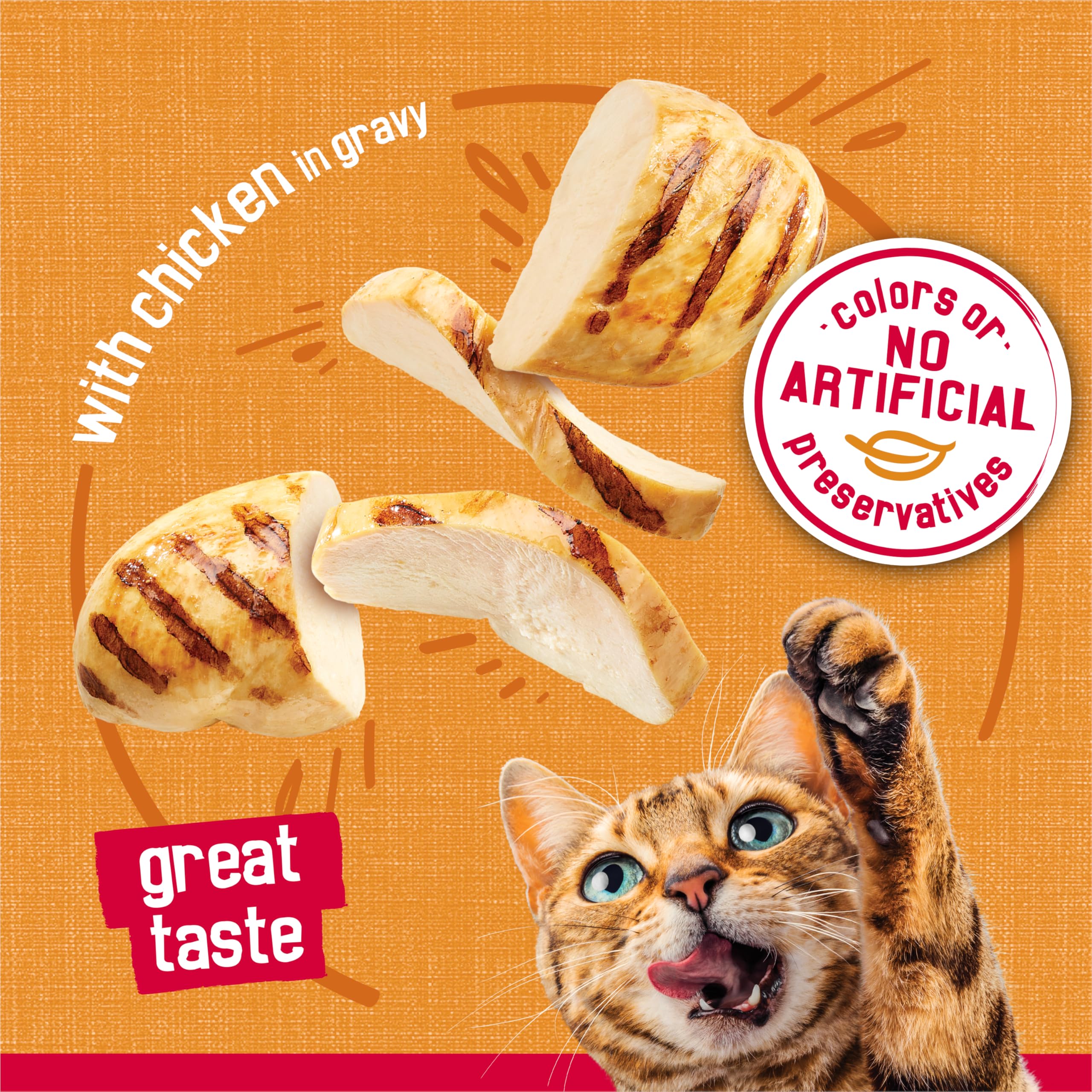 Friskies prime filets poulet en sauce, arôme tentant pour repas nocturnes.