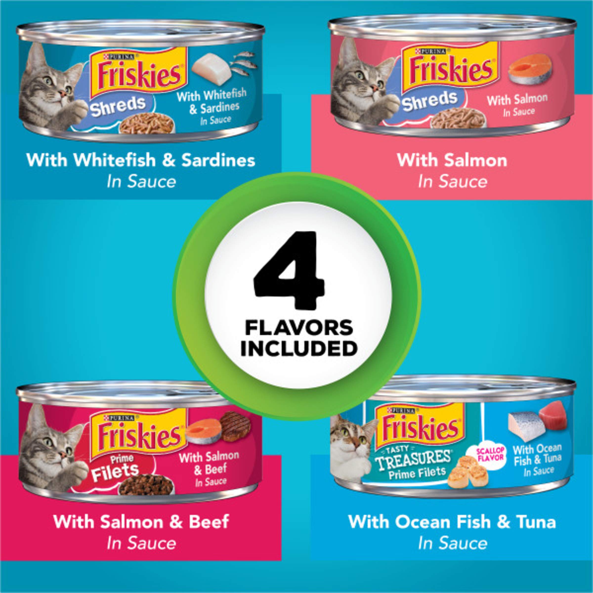 Friskies Filets Prestige en sauce, texture tendre pour repas réconfortants.