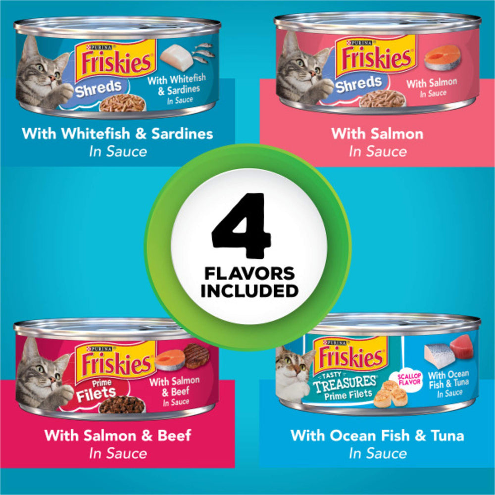Friskies Filets Prestige en sauce, texture tendre pour repas réconfortants.