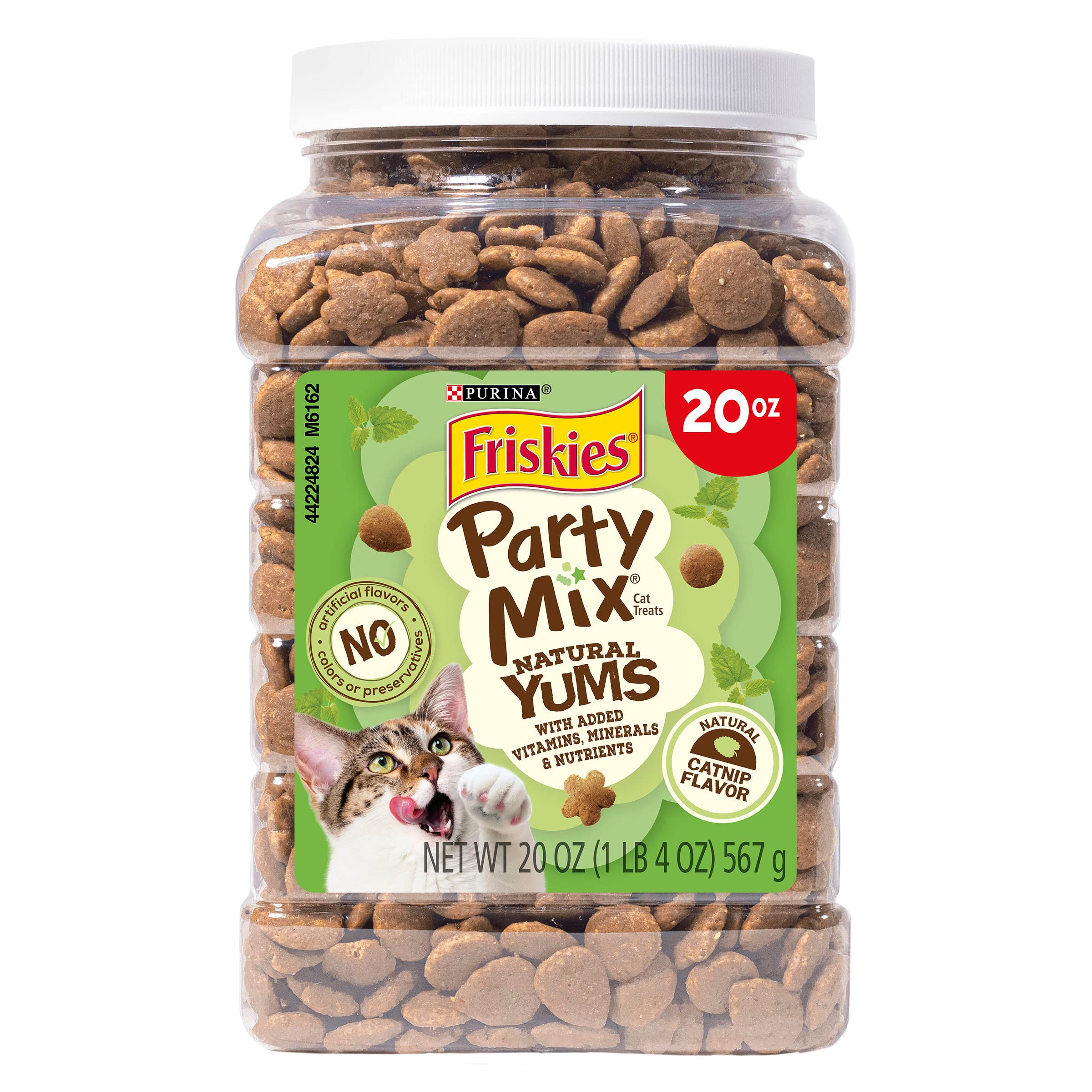 Friskies friandises pour chat avec herbe-chat et arôme stimulant l'intérêt.