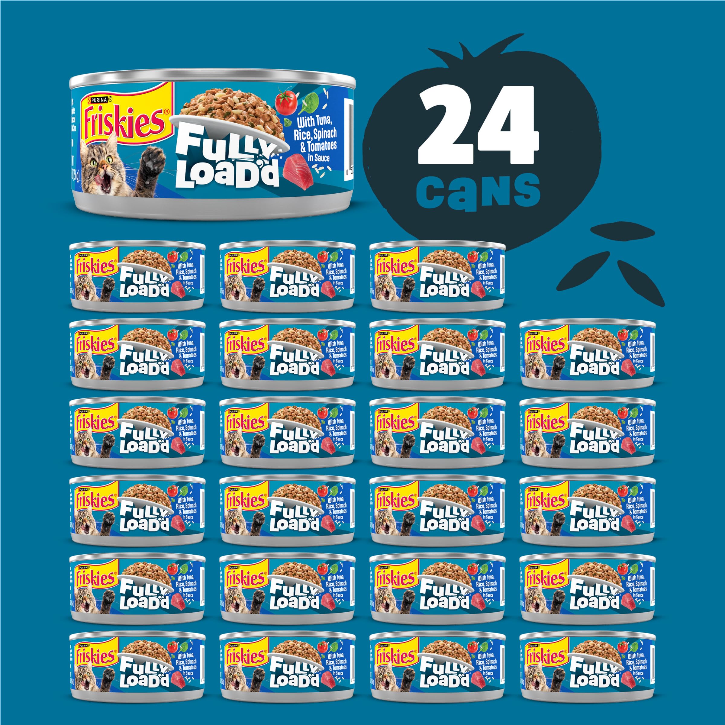 Friskies Fully Load’d: thon et riz visibles dans la bouchée.