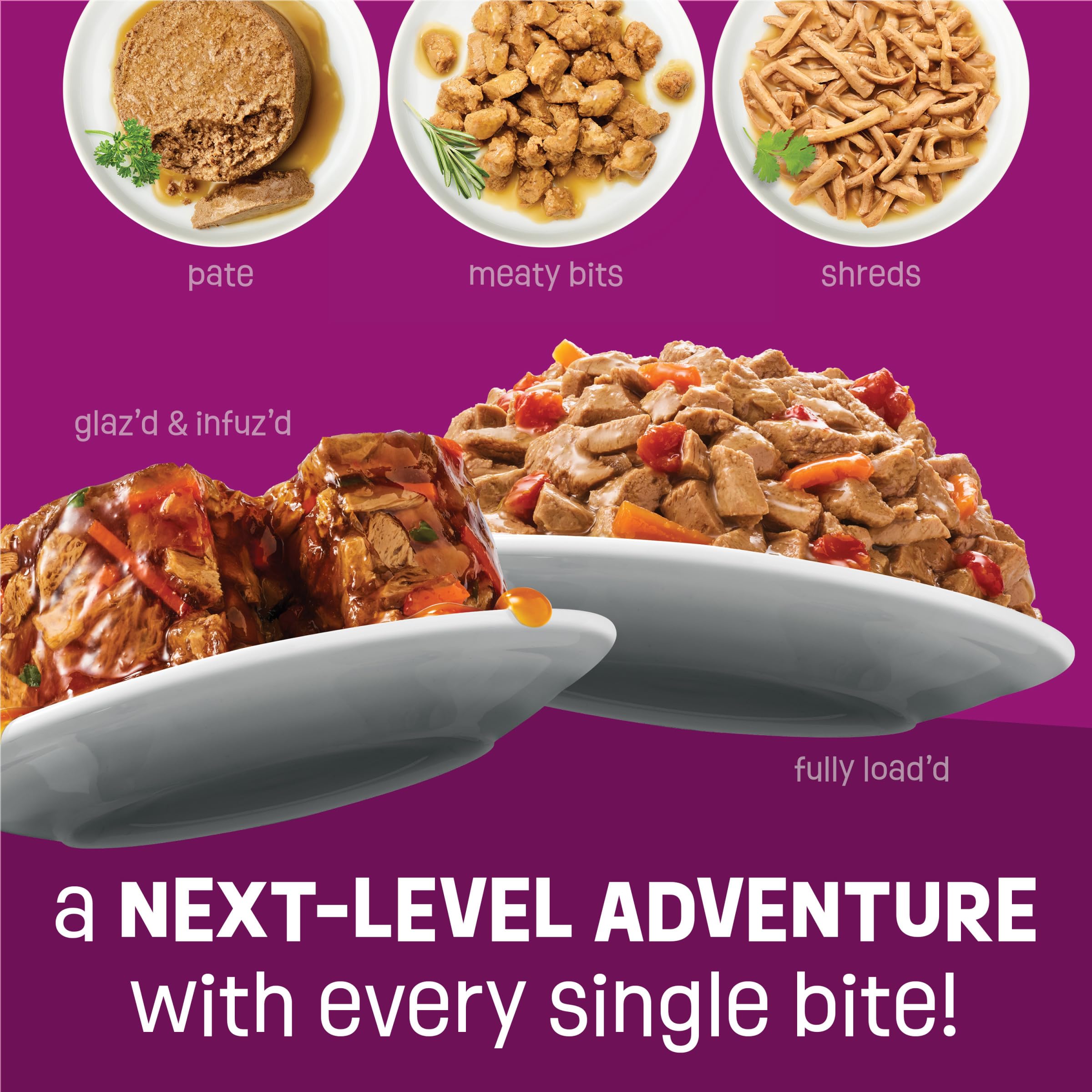 Friskies Glaz’d et Infuz’d dégustation variée pour varier les menus du chat.