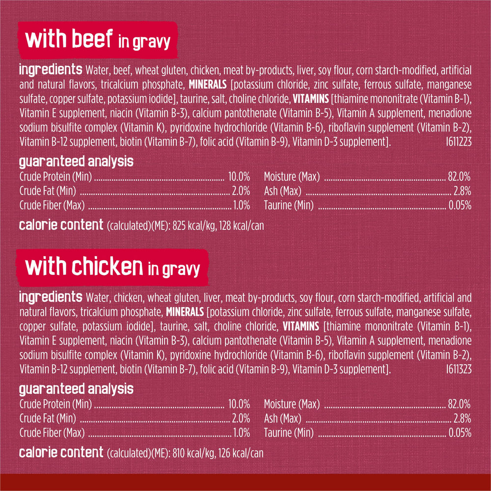 Friskies Gravy nutrition complète et équilibrée pour les chats adultes.