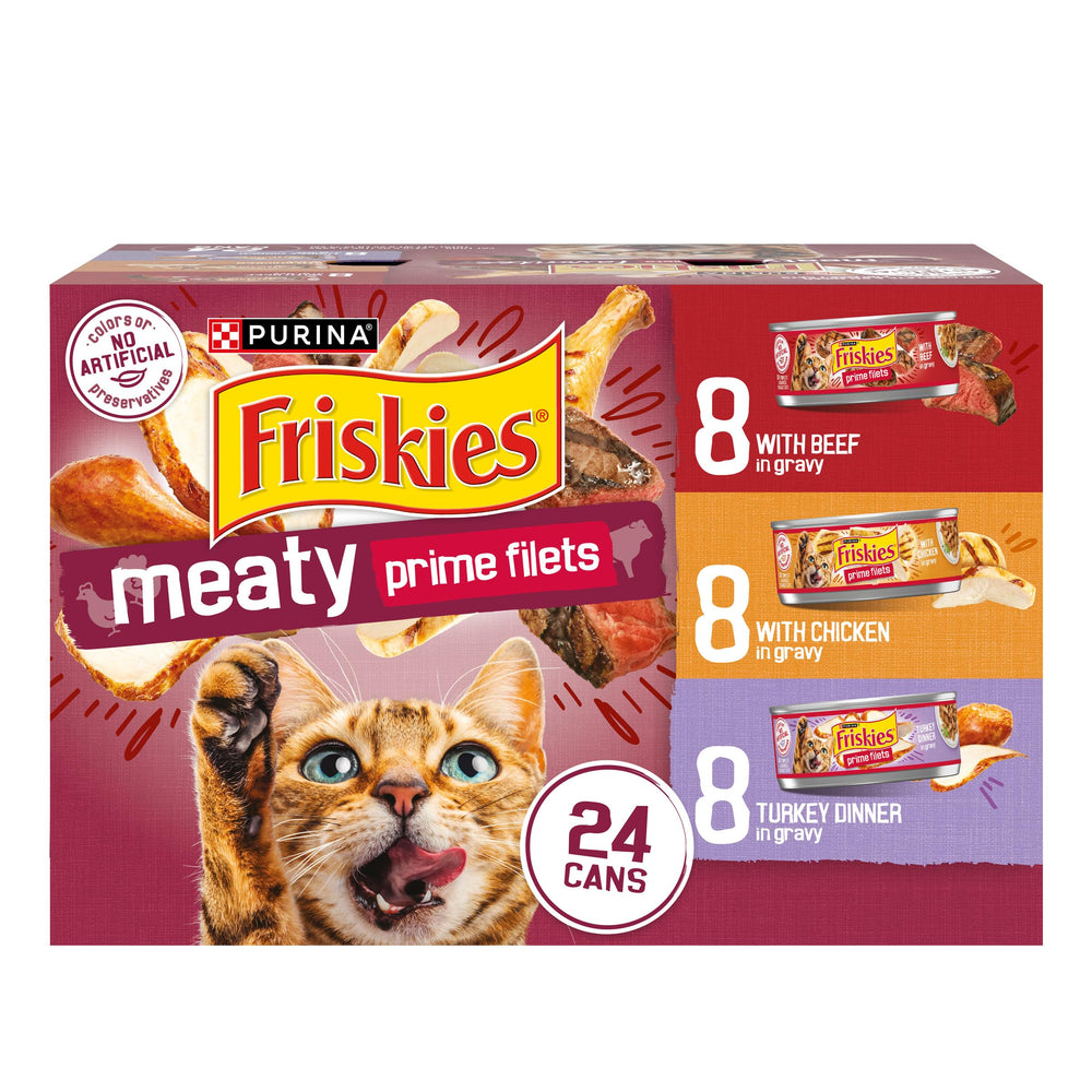 Friskies Gravy poulet, repas humide appétissant et nourrissant pour chat.