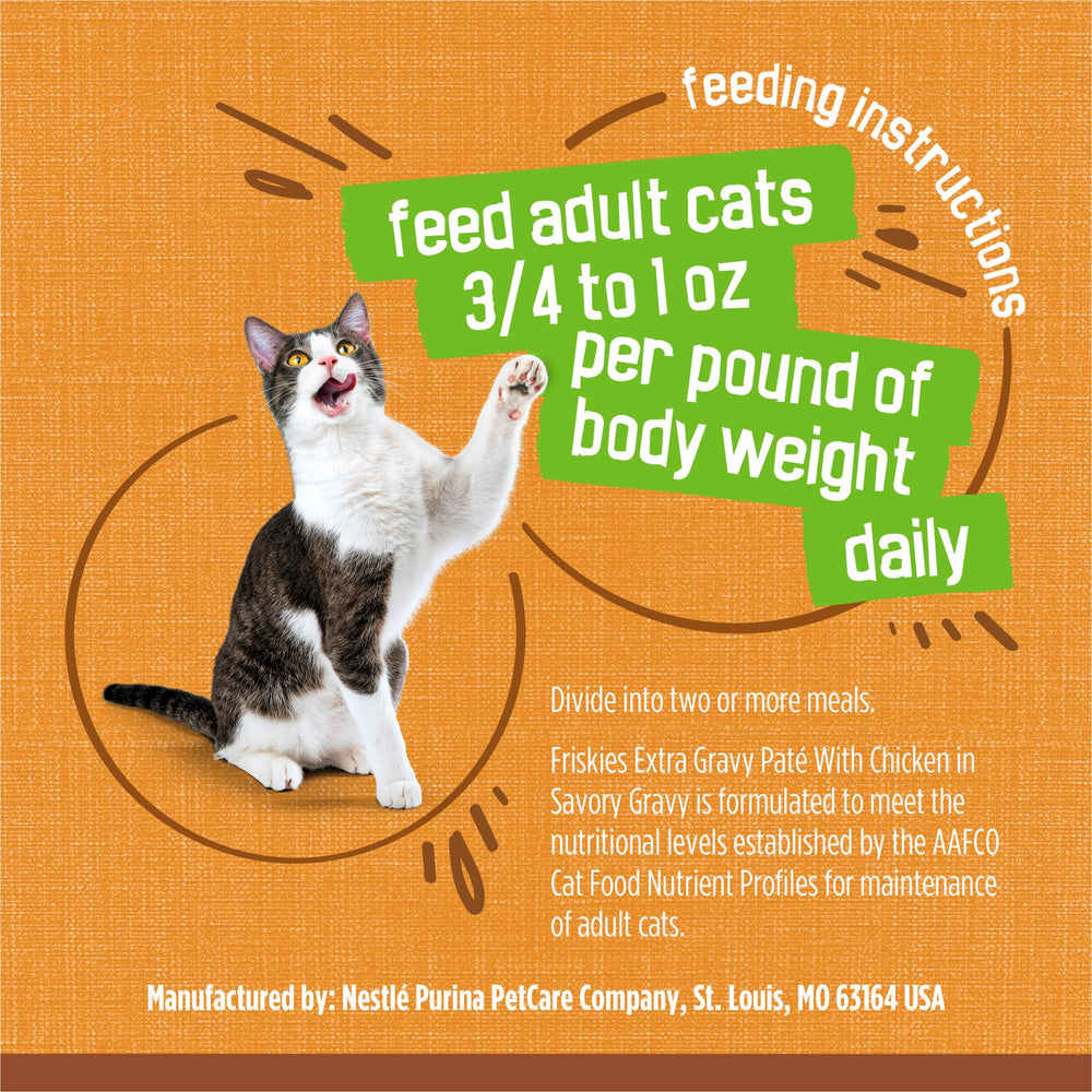 Friskies Gravy Pate – nutrition équilibrée sans colorants ni conservateurs.