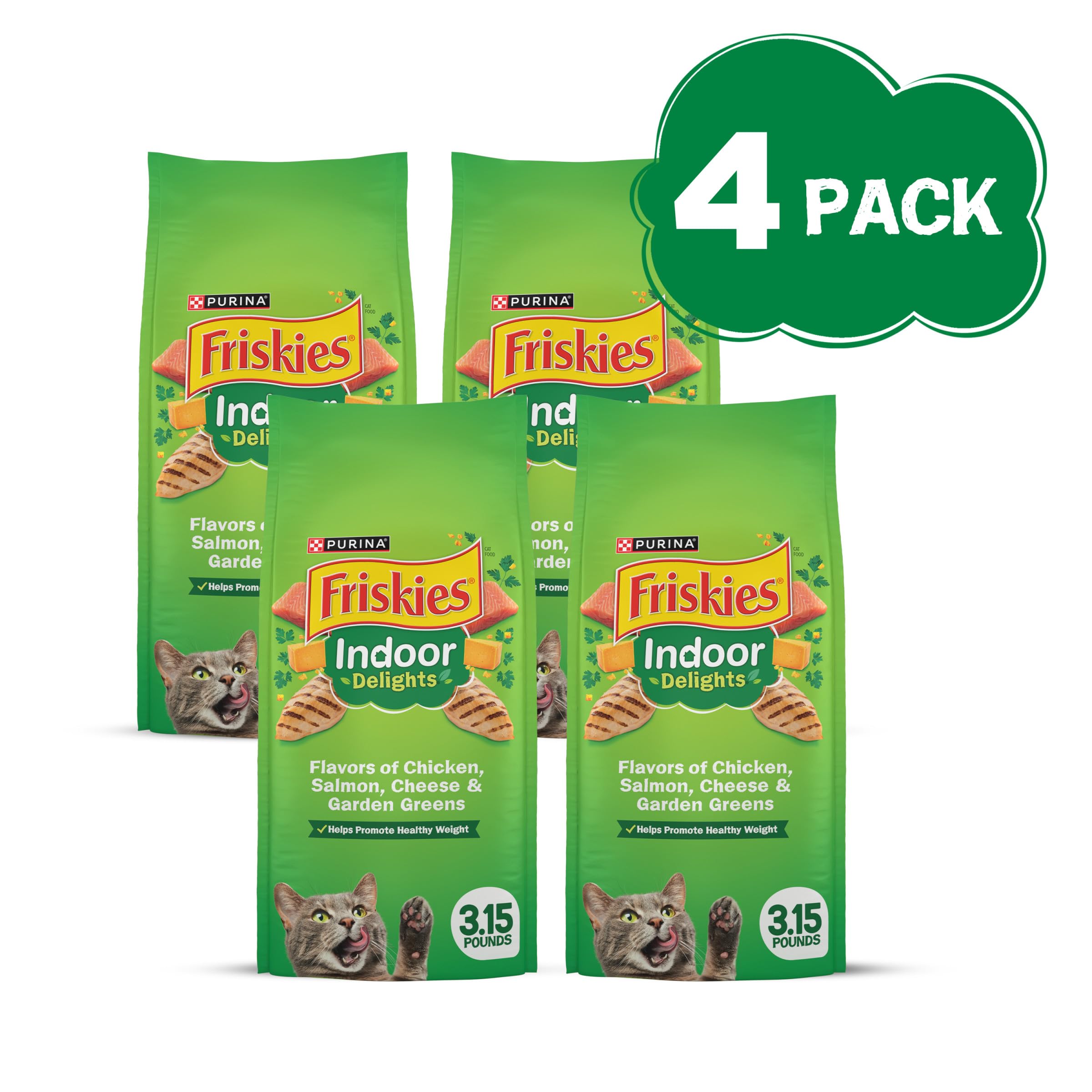 Friskies Indoor Delights croquettes poulet fromage – saveur attrayante pour stimuler l’appétit.