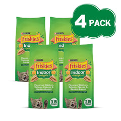 Friskies Indoor Delights croquettes poulet fromage – saveur attrayante pour stimuler l’appétit.