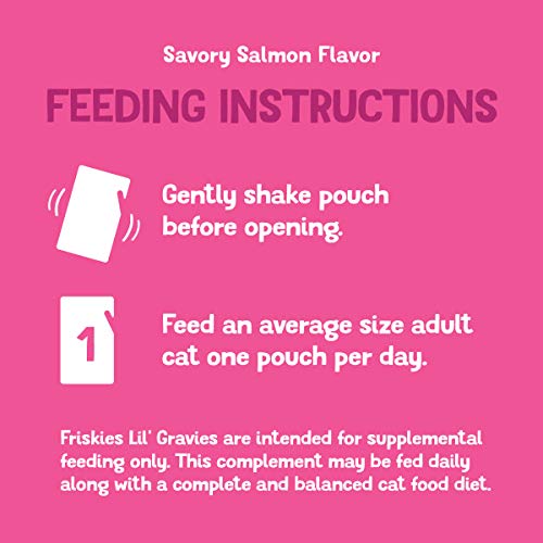 Friskies Lil' Gravies Saumon – texture lisse idéale pour lécher.