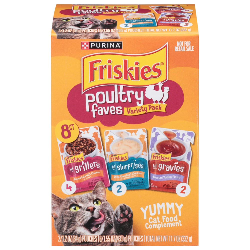 Friskies Lil Grillers – boîte poulet, complément appétent pour chats gourmands.