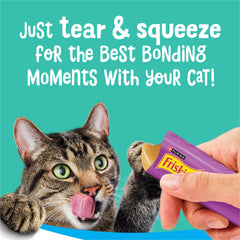 Friskies Lil’ Lickables poulet purée, tube pratique à déchirer et presser
