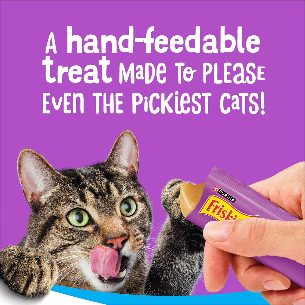 Collation quotidienne pratique avec Friskies Lil' Lickables au thon.