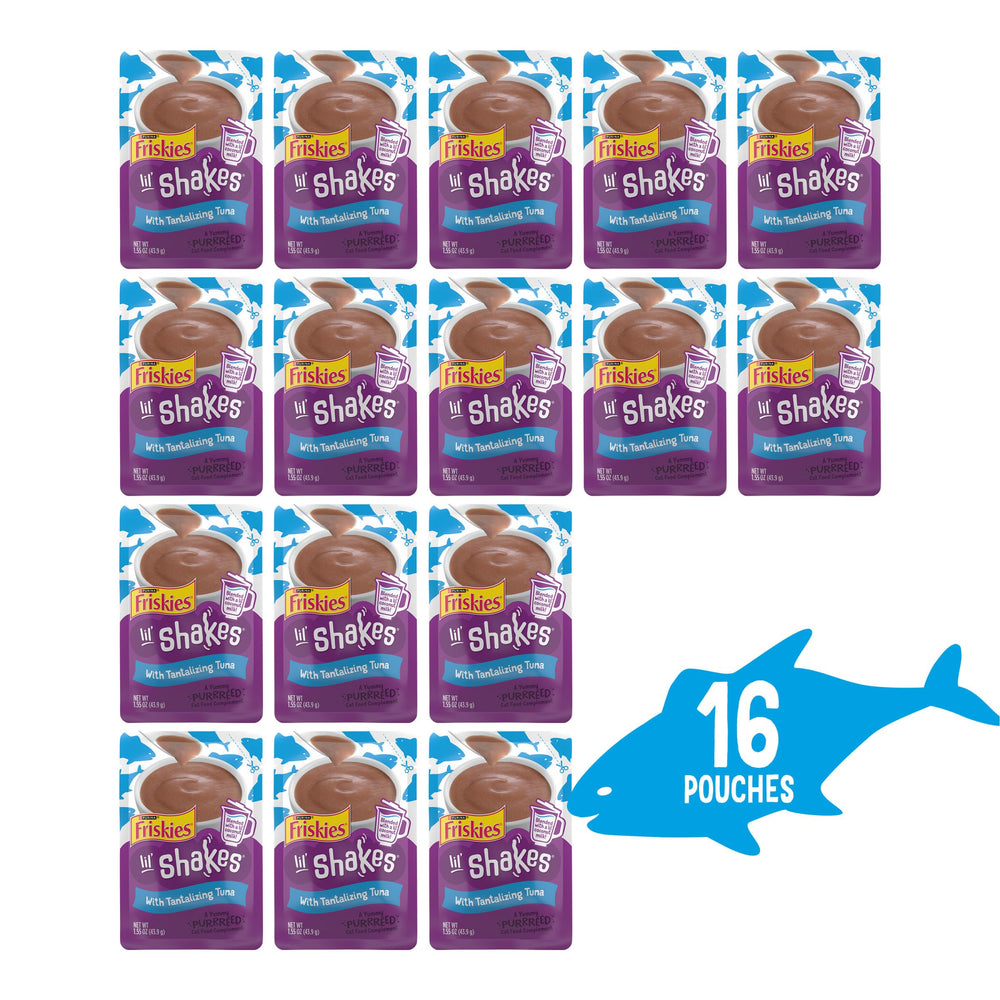 Friskies Lil' Shakes purée chat thon coco-lait, douceur sensorielle