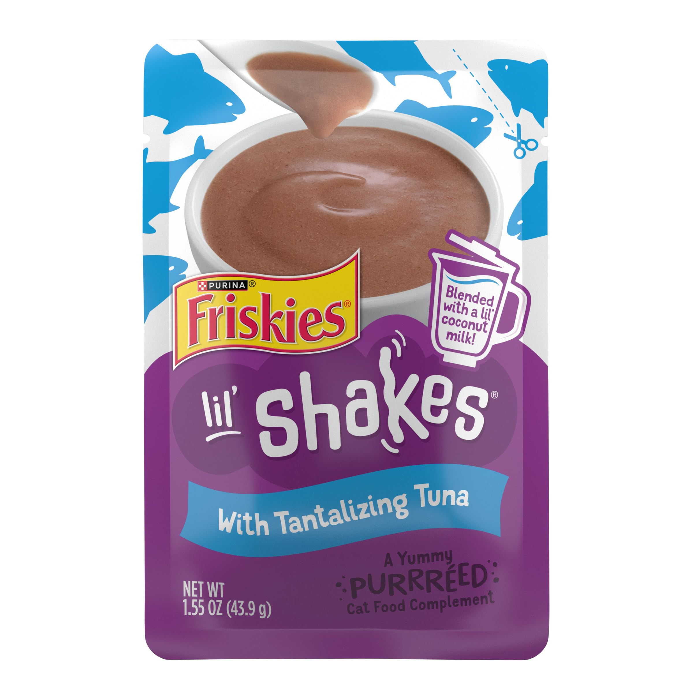 Friskies Lil' Shakes purée chat thon, texture onctueuse pour l'heure du repas
