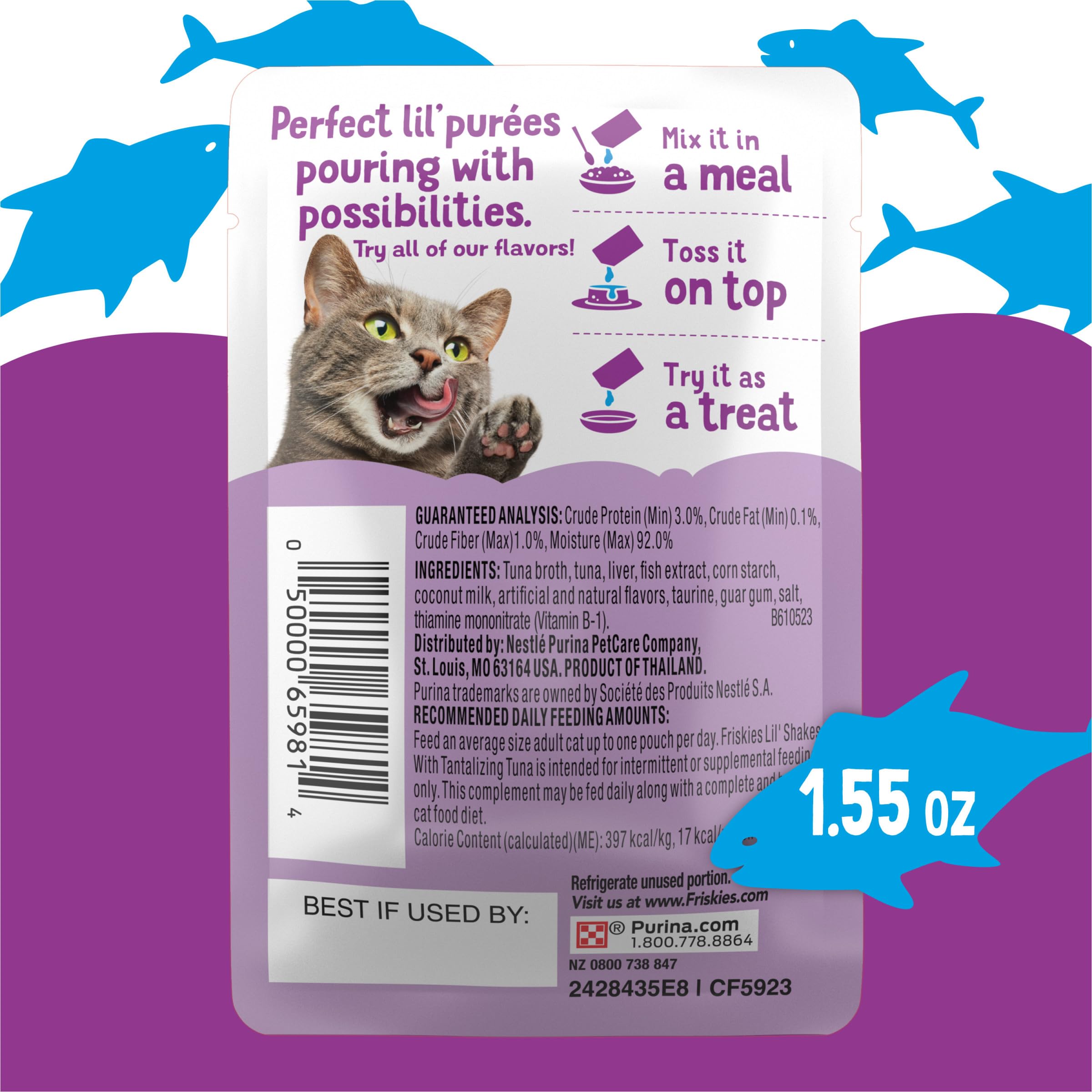 Friskies Lil' Shakes sachet chat coco, goût irrésistible à varier