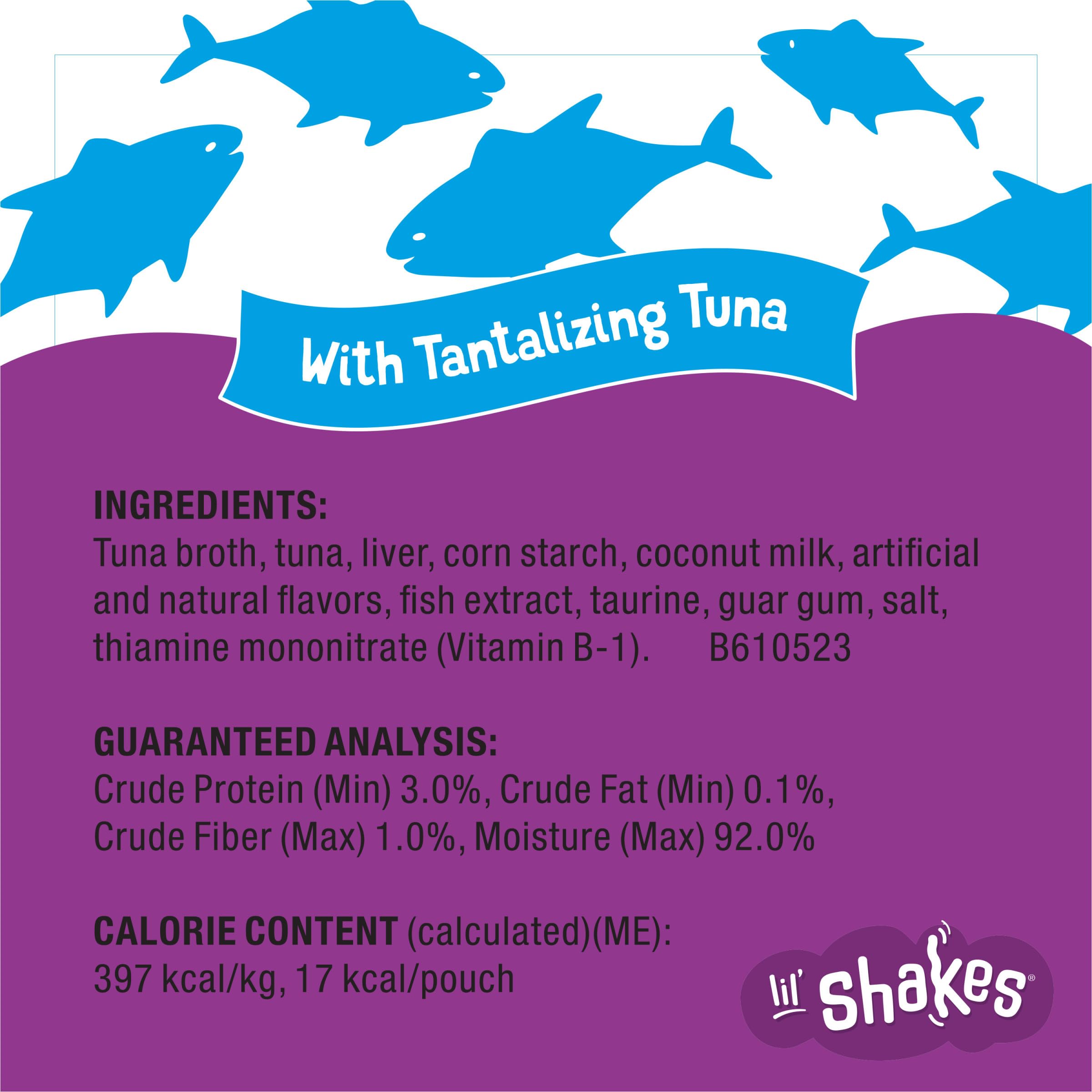 Friskies Lil' Shakes sachet chat thon, format pratique à emporter