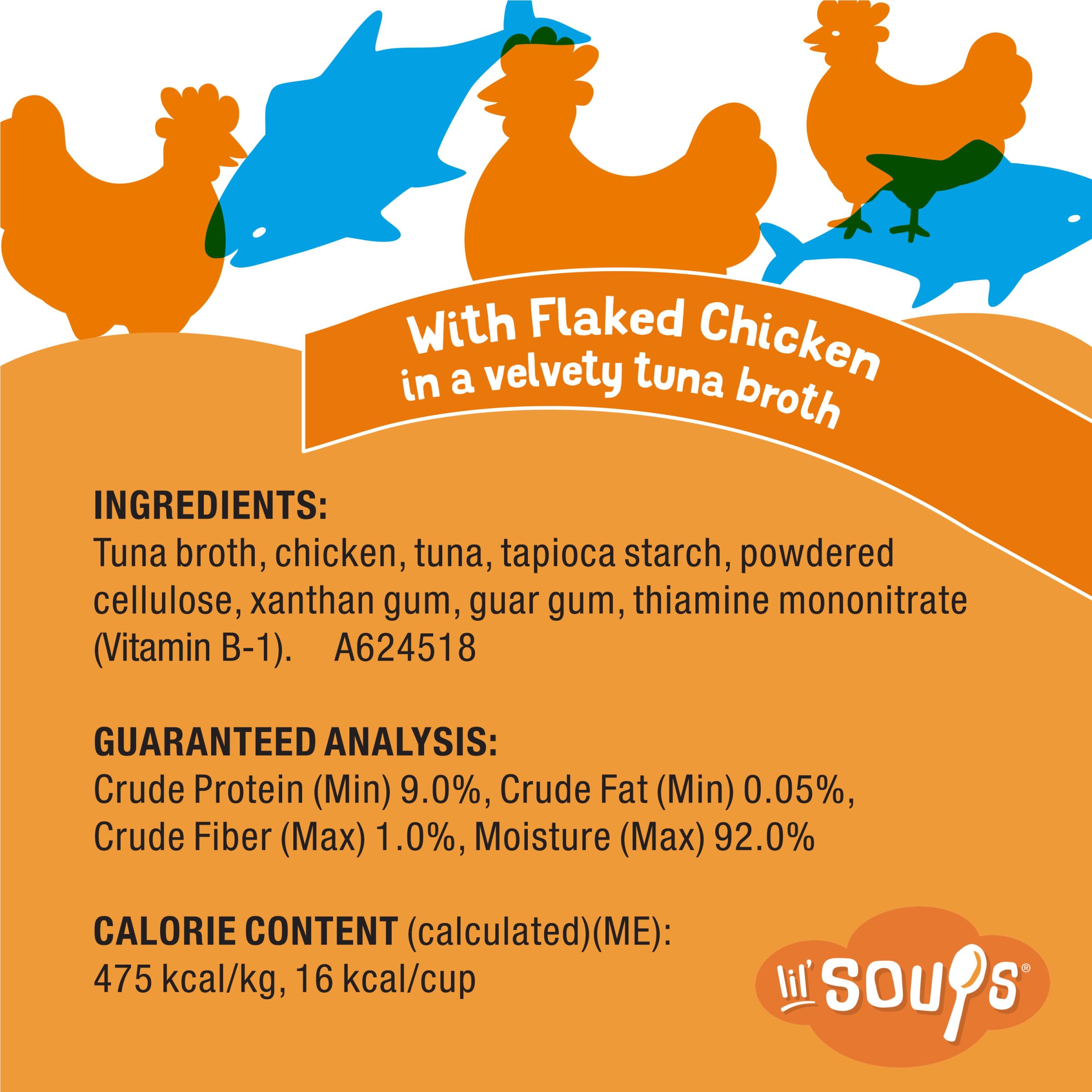 Friskies Lil' Soups: emballage en gobelets individuels, service propre et rapide.