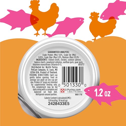 Purina Friskies Lil’ Soups bouillon de poulet, saveur réconfortante.