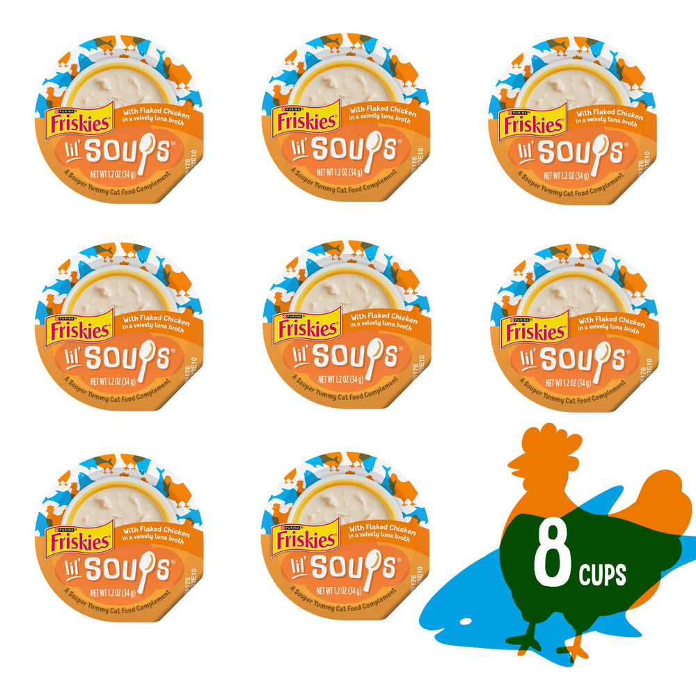 Friskies Lil' Soups: portion individuelle pratique pour partager avec votre chat.