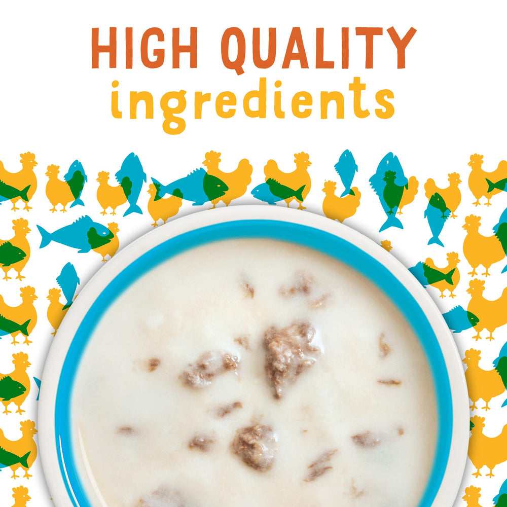 Friskies Lil' Soups sans arômes artificiels : qualité des ingrédients pour un goûter appétissant