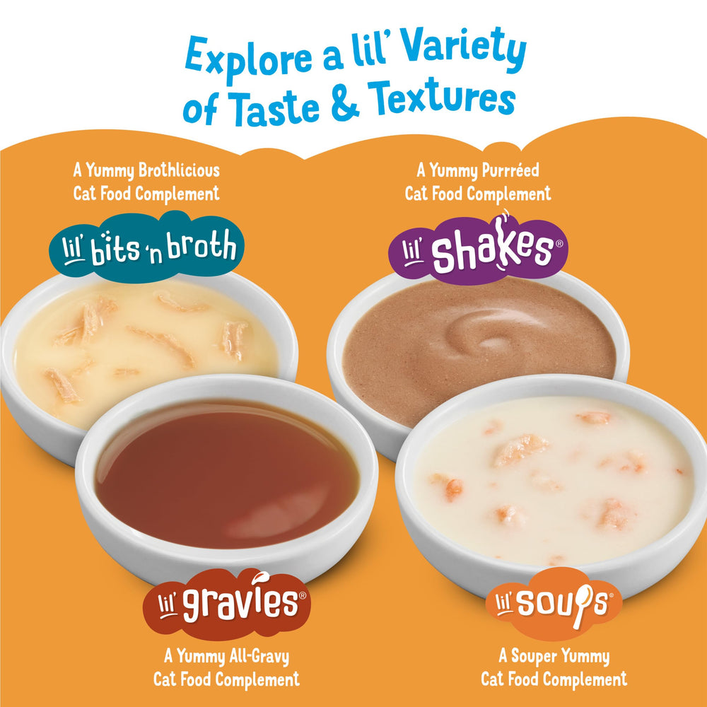Purina Friskies Lil’ Soups sans sous-produits et sans additifs artificiels.