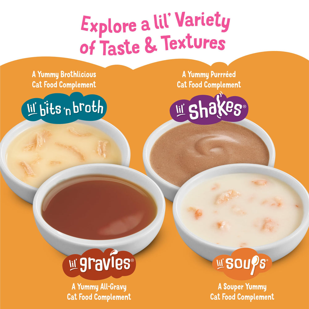 Purina Friskies Lil’ Soups saumon sockeye avec vitamine B1 ajoutée.